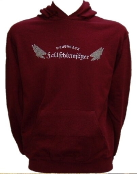 Kaputzenpulli FschJg 2 bordeaux Vorderseite