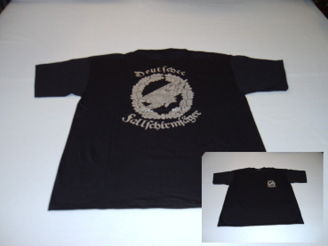 T-Shirt Fallschirmjäger schwarz Vorderseite